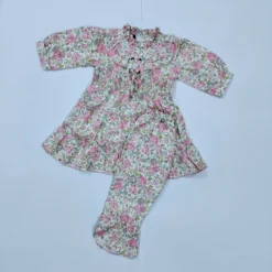 Floral Frock with  stylish Flapper for little girls