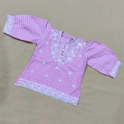 Embroided shirt with shararah For little girls - Image 4