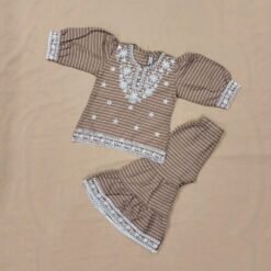 Embroided Shirt with shararah for little girls