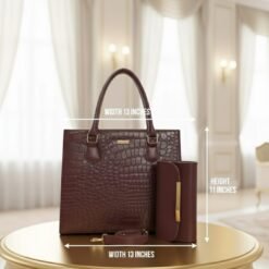 Crocodile Box Premimum Leather Bag.