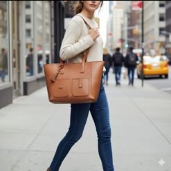 Alternative view of Double Tone double pocket premium Orange bag