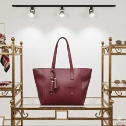 Double Tone double pocket premimum Mehroon bag