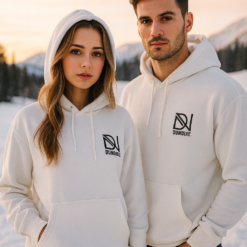 OFF White creamy dropshoulder Boxifit Unisex premium 350+ GSM Fleece hoodie